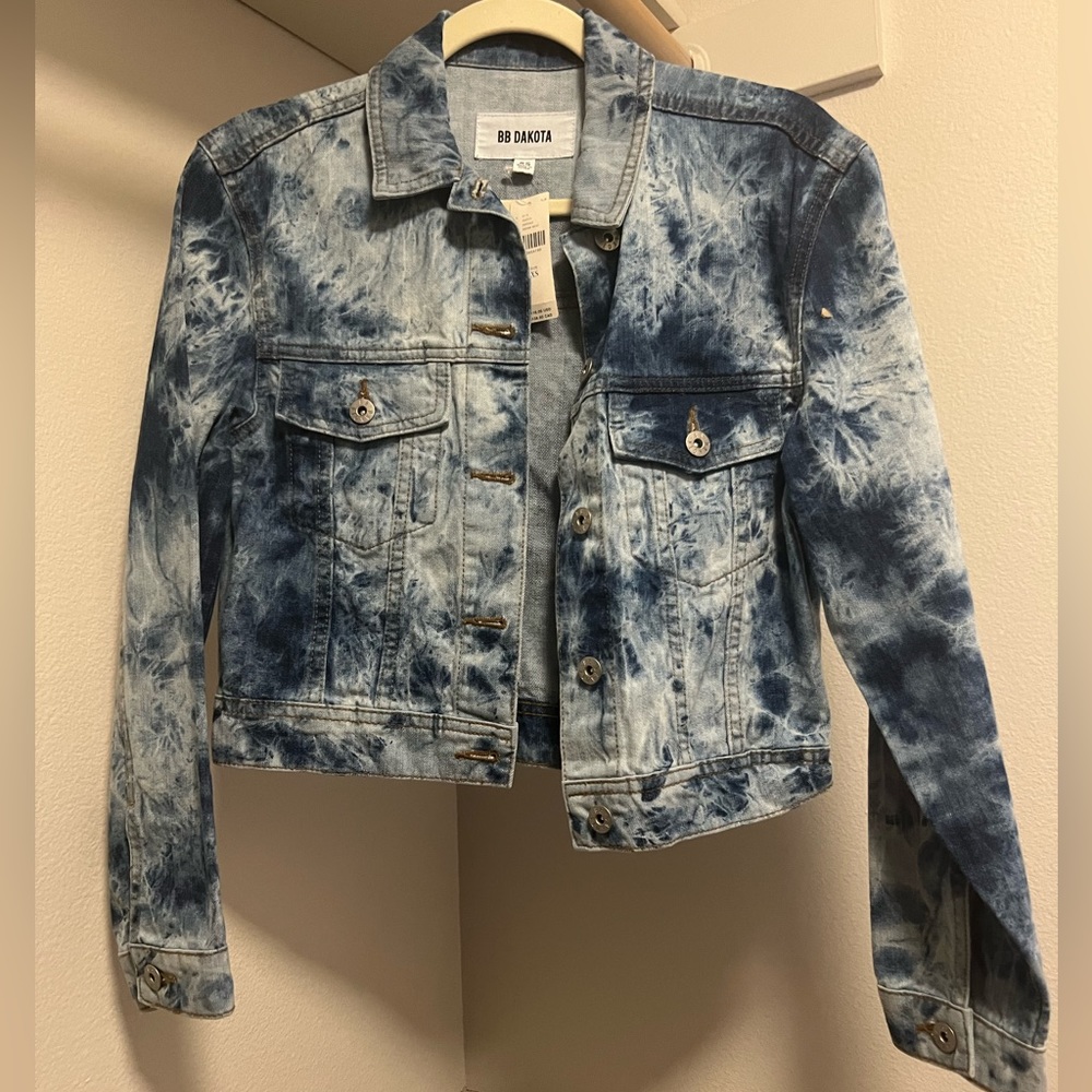 Acid wash BB Dakota denim jacket - size XS